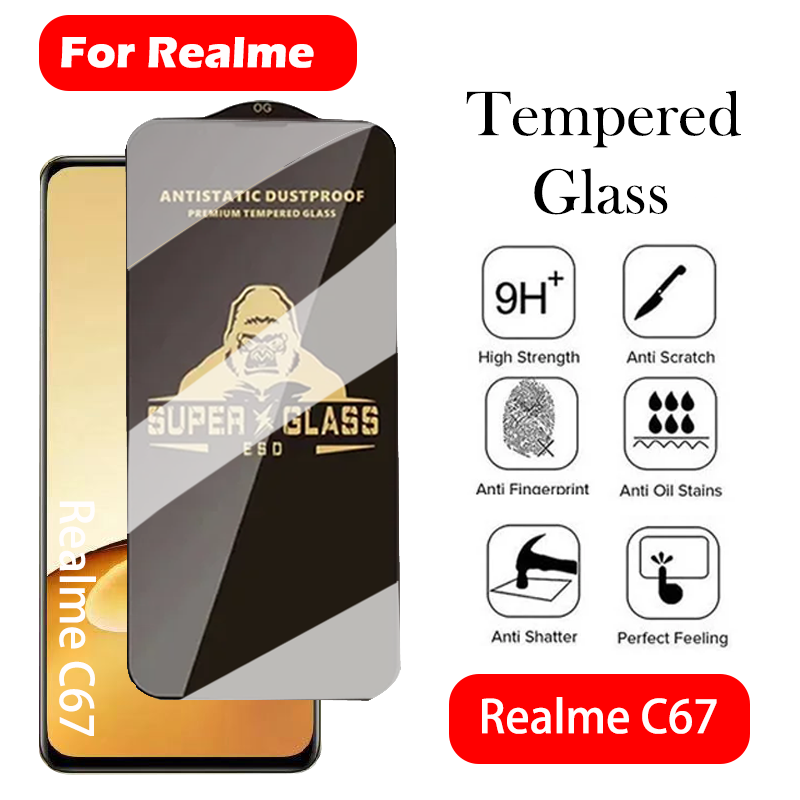 Realme C67 - KingKong Goril Temperli Cam Realme için