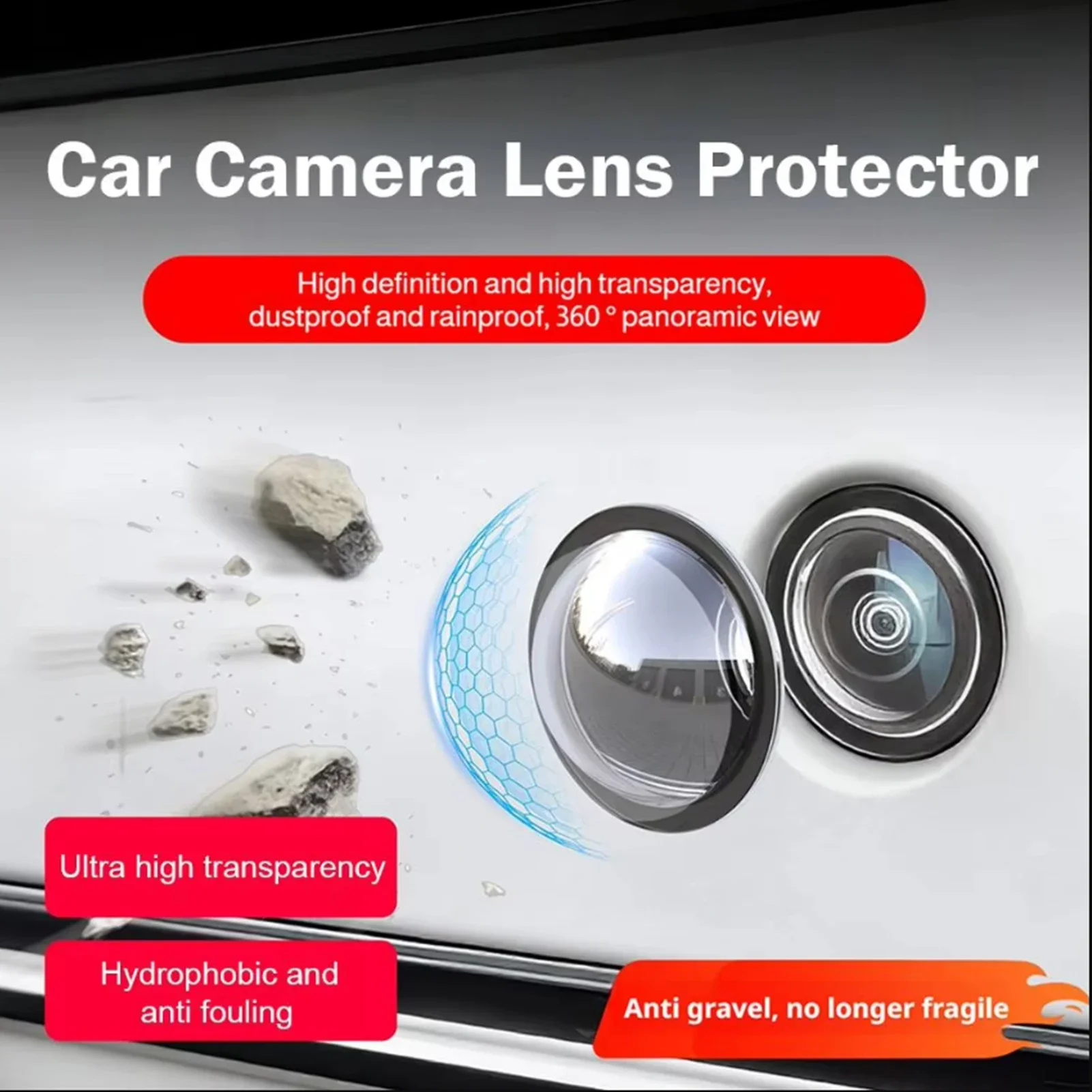 Camera Lens Protector - 2 adet araba kamera lens koruyucu