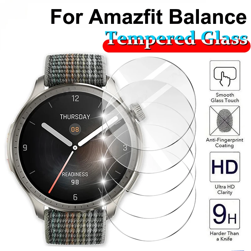 Tempered Glass Screen 9H - Amazfit Balance için Ekran Koruyucu, Temperli